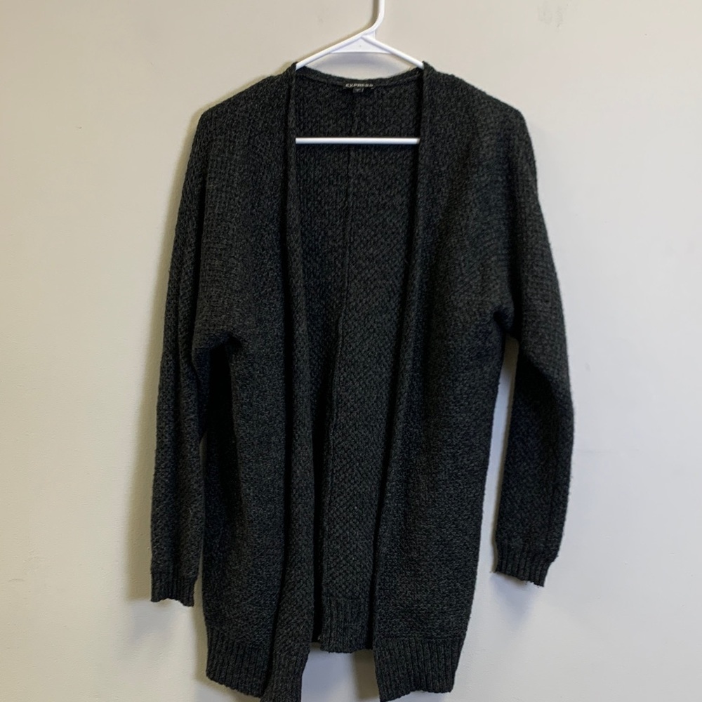 Express Dark Gray Knit Sweater